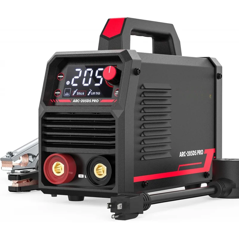 Stick Welder 205Amp Large LED Display Digital Inverter IGBT Welding Machine,110V/220V Dual Voltage Hot Start Portable MMA ARC