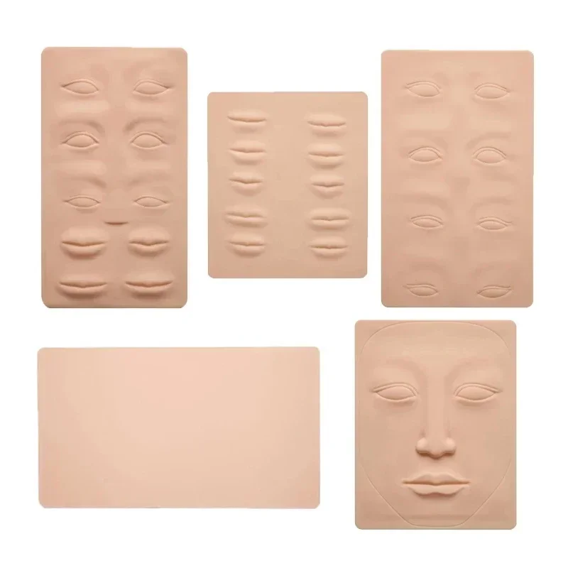 Silicone Skin Permanent Makeup Training Latex Sheet Face Design for Tattoo Eyes Brows Lips Hair Stroke Tattoo Practice Skin 1pcs