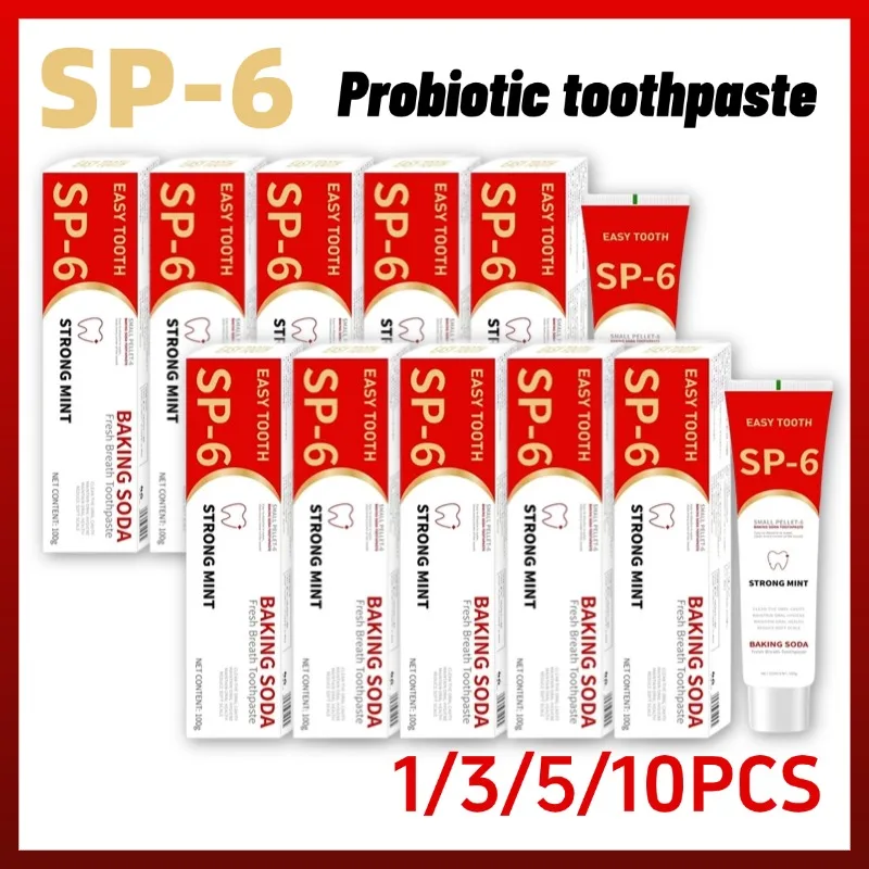 120 جرام SP-6 معجون أسنان بروبيوتيك تبييض الأسنان إزالة البقع البلاك مبيض الأسنان نظافة الفم تنظيف التنفس الطازج الأسنان جديد
