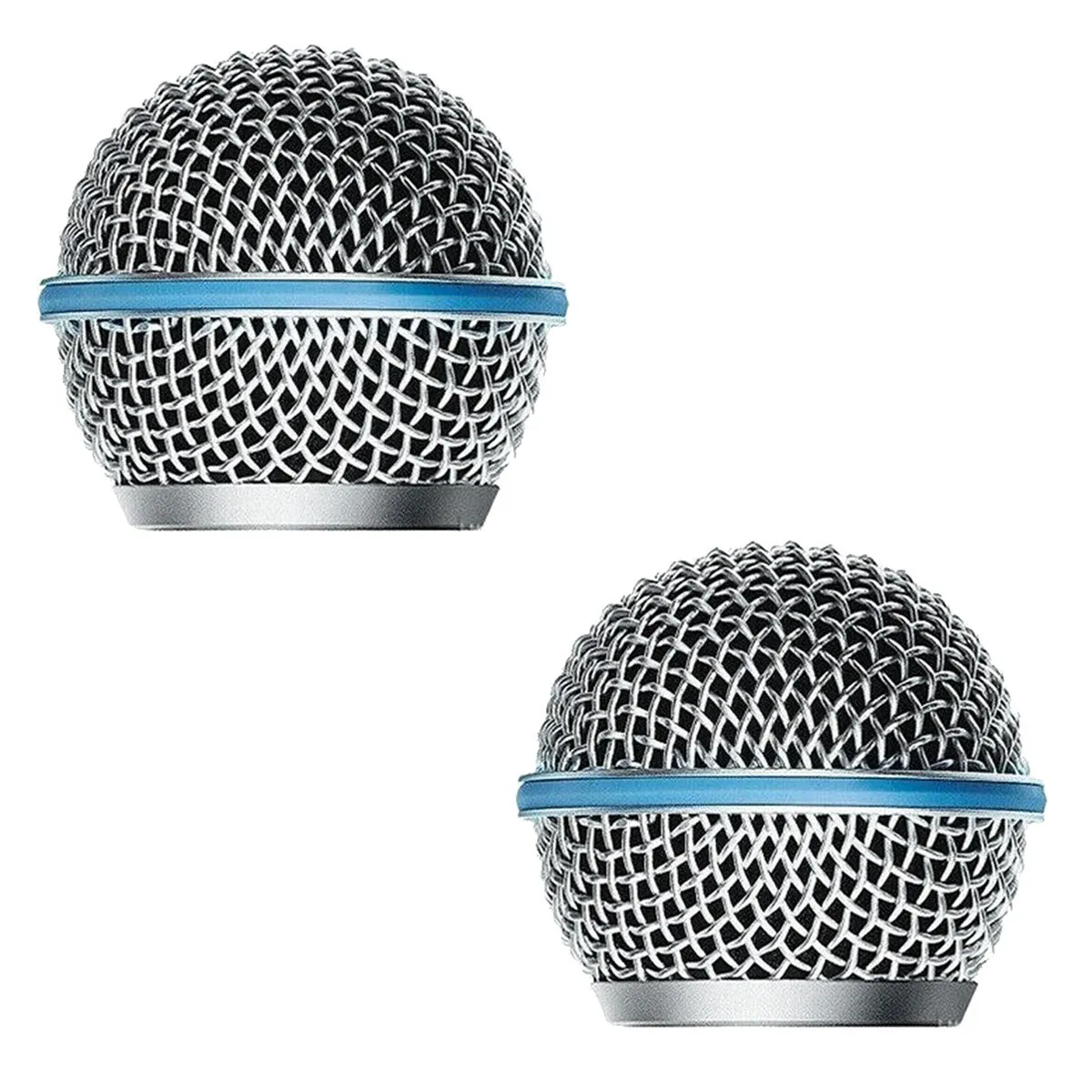 Super Deals 2PCS Microphone Grill Mic Grille Replacement Mic Ball Head Mesh for Shure Beta58A SM58 Pgx24 Slx24