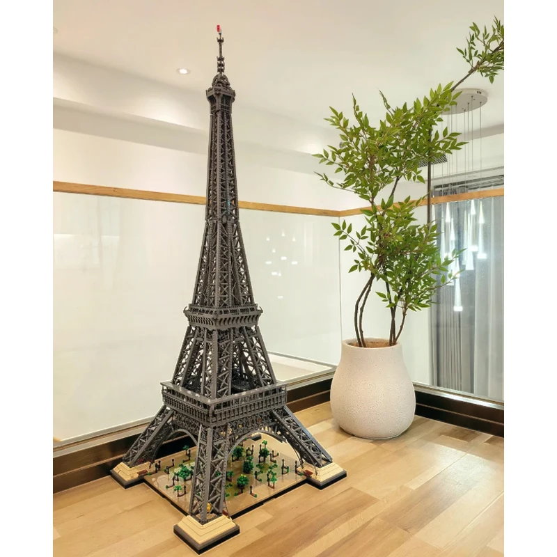 Lager 10001 PCS Eiffelturm mit Licht Bausteine Ziegel mit 10307 10181 17002 Spielzeug