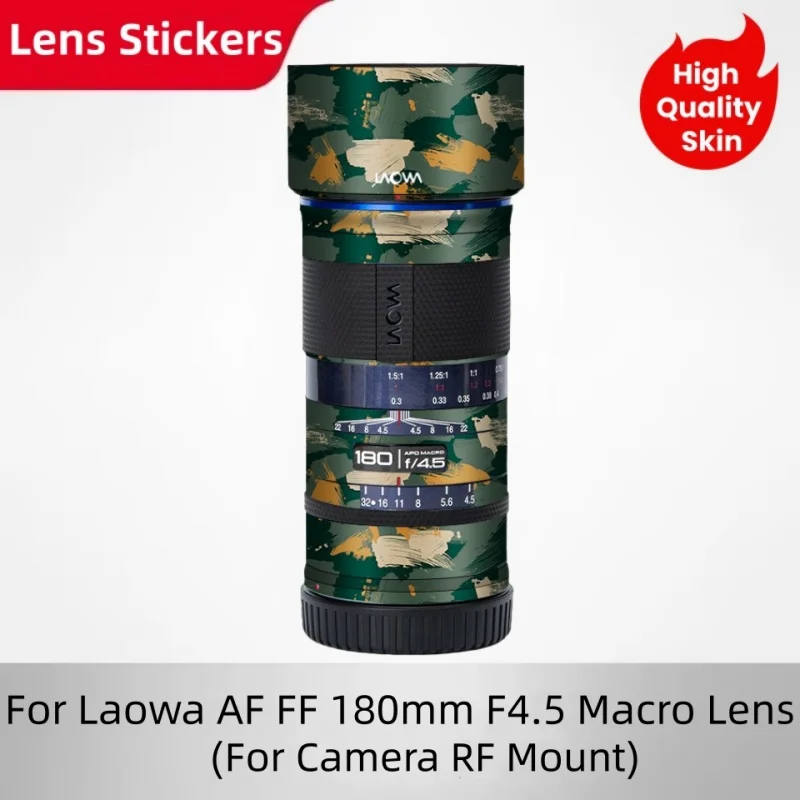 ل Laowa 180 مللي متر F4.5 تيار مستمر DN عدسة (لكانون RF جبل) ملصق مائي الجلد عدسة الفينيل التفاف واقي الفيلم معطف 180 4.5 #1