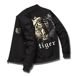 2022 new autumn and winter cashmere jacket tiger print men's plush thickened casual sports jacket streetwear  mens jacket