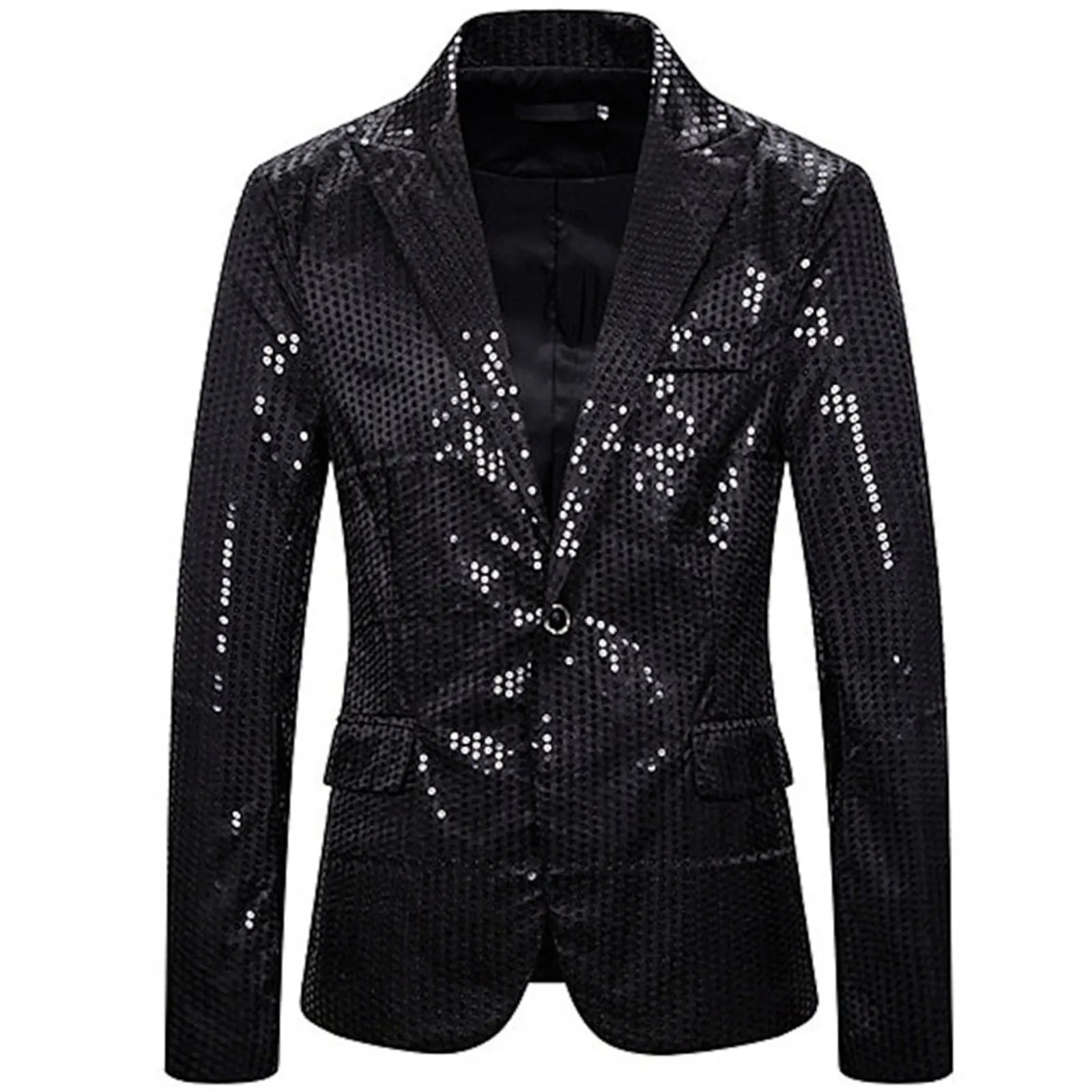 Men\'s Blue Sequin Suit Costume Party Stage Nightclub Shiny Cool Show Blazer Suit  Mens DJ Club Stage Party Wedding Clothes