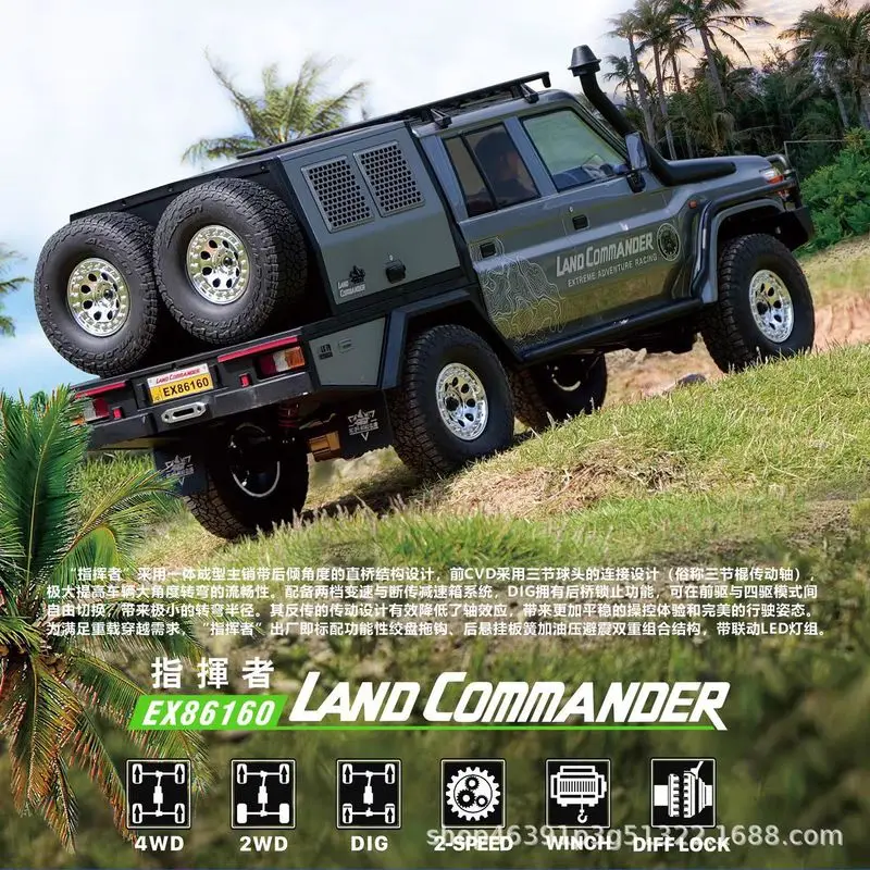 Schaal 1:10 Afstandsbediening Elektrische Off-Road RC Auto - Outdoor Simulatie Klimmodel Voertuig met Commander LC79 Controle