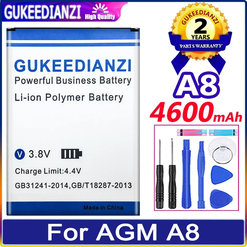 

GUKEEDIANZI Battery 4600mAh for AGM A8 SE Smart CellPhone li-ion Batteries