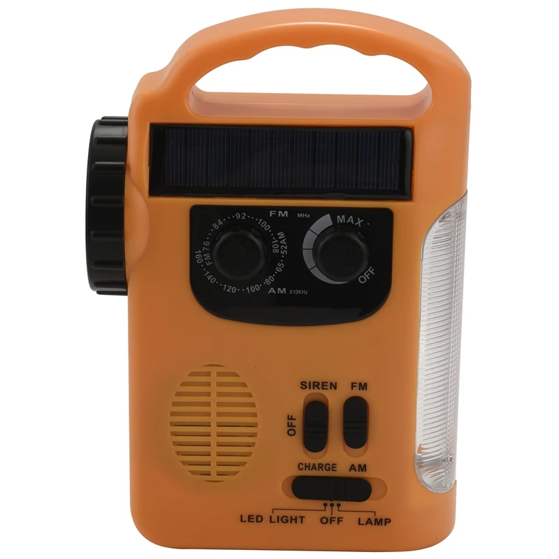 

Cell Phone Charger Radio, Led Flashlight Radio, Led Lantern Radio, Siren, Rechargeable Batteries, Hand Crank, Solar Power Radio