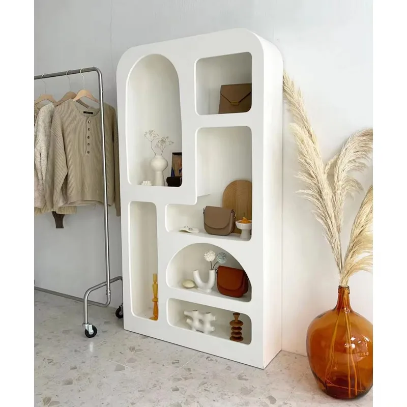 

Contemporary Europe Nordic White Home Decoration Bookshelf Living Room Cabinet Furniture Storage Bookshelf