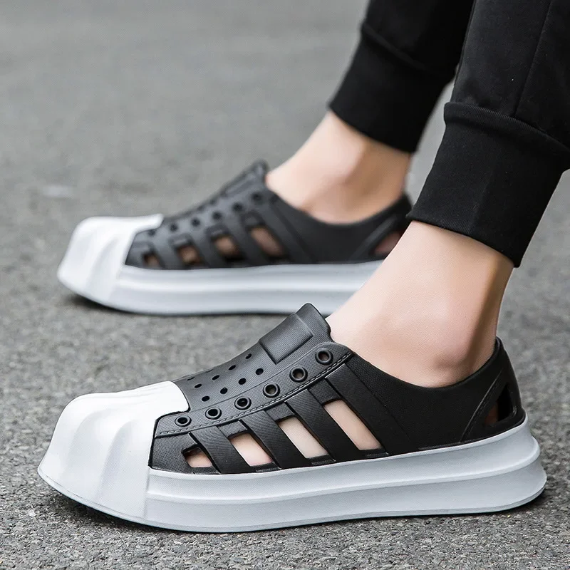 Outside Casual Sandal Summer Men Women Hollow Shoes Hole Garden Shoe Fashion Female Beach EVA Non-slip Soft Bottom Wading Sandal