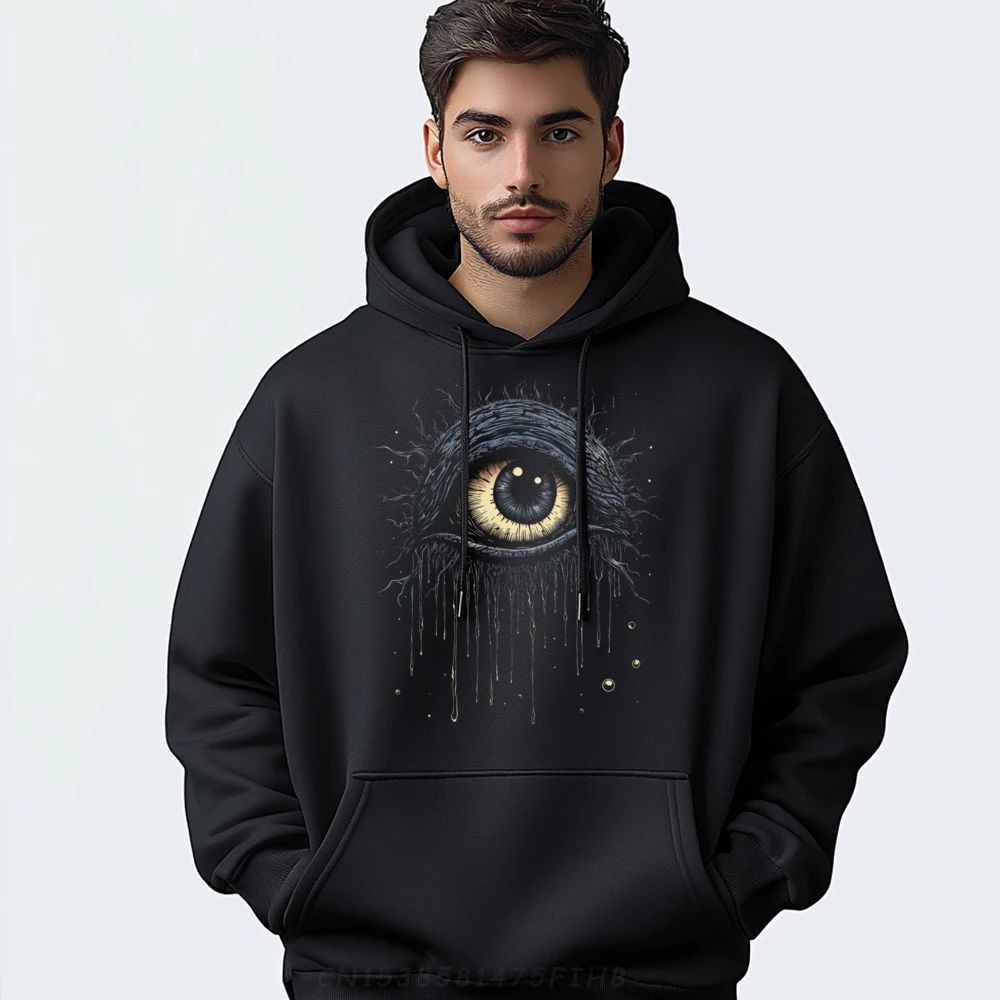 

Eyeballs Occult Spooky Halloween Costume Creepy Eye Drip Plain ShirSweatshirts For Men Print