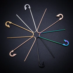 1Pc Stainless Steel Punk Pin Earrings For Women Man Unique Design Paperclip Safety Steel Stud Fashion Earrings Piercing Jewelry
