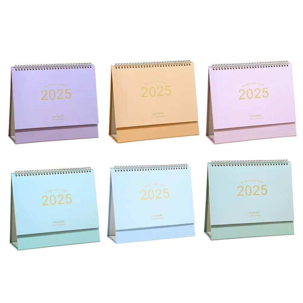 Standing Desk Calendar 2025 Desk Calendar Set with Spiral Binding Monthly Planner Standing Decoration Office Home for Family