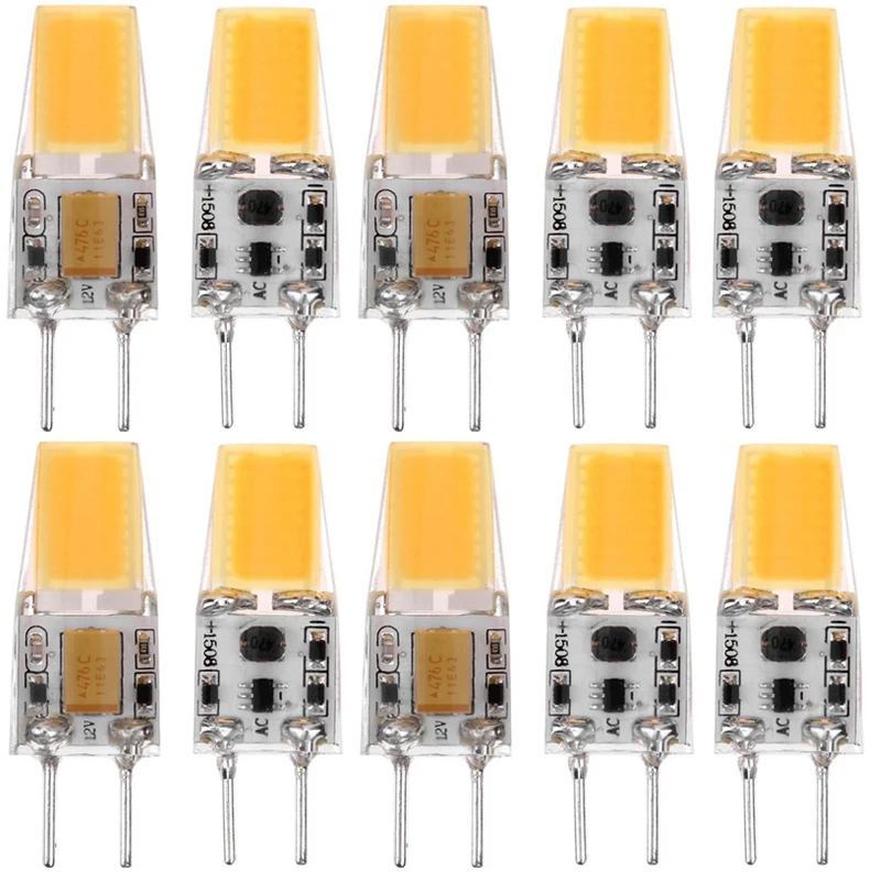 

10Pcs GY6.35 LED Silicone Lamp Crystal 5w Lamp AC/DC12V COB Chandelier Plug-in LED Light Source 1508SMD COB SMD Replace Halogen