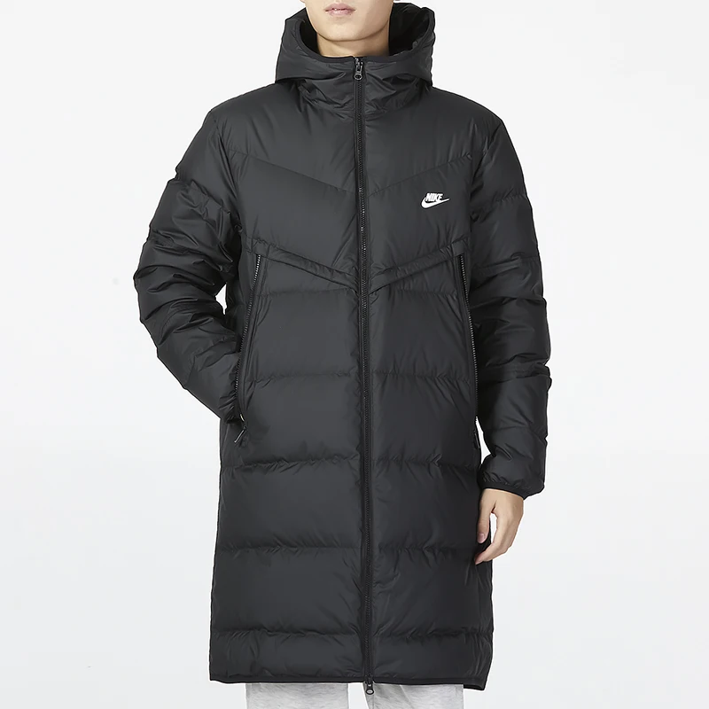 Nike Men's New Winter Hooded Warm and Comfortable Sports Casual Jacket Long down Jacket V1134-010
