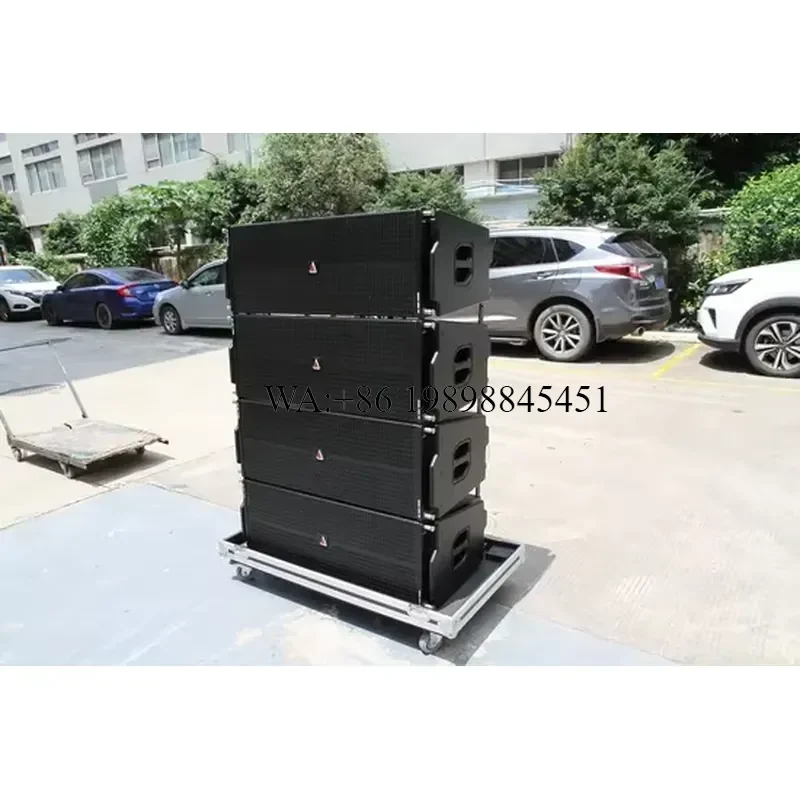 WMWMNU Seer SX-210 2.0 Channel Waterproof Line Speaker PA System LCD Wood Button Control Outdoor Concert Sound System