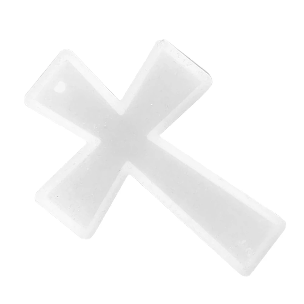 

Keychain Mold Silicone Resin Crafts Pendant Casting Mirror Bookbag Hanging DIY Practical Smooth Safe Cross Silicone Mold Epoxy