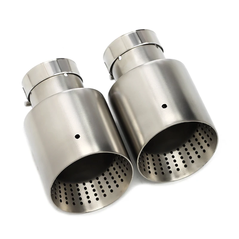 1 Pcs Matte Stainless Steel Car Exhaust Tip System Pipe Universal Exhaust Tip For VW GTI MK7 Golf7 Nozzle 60MM 63mm Muffler Tip