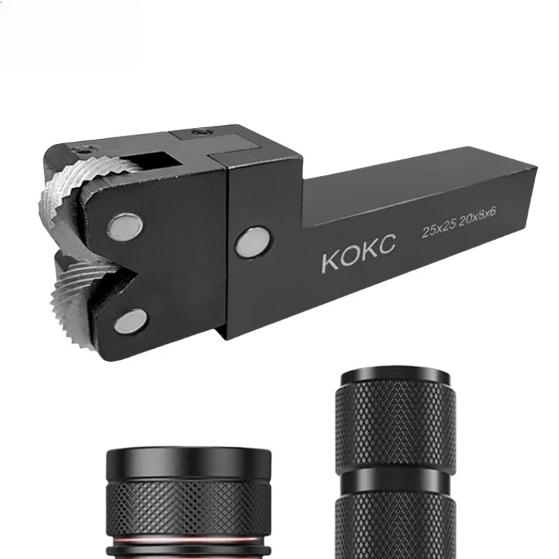 25*25mm 20*8*6 Dual Wheel Form Knurling Tools KOKC For CNC Lathe feeding 30°Diamond 45°Square pattern