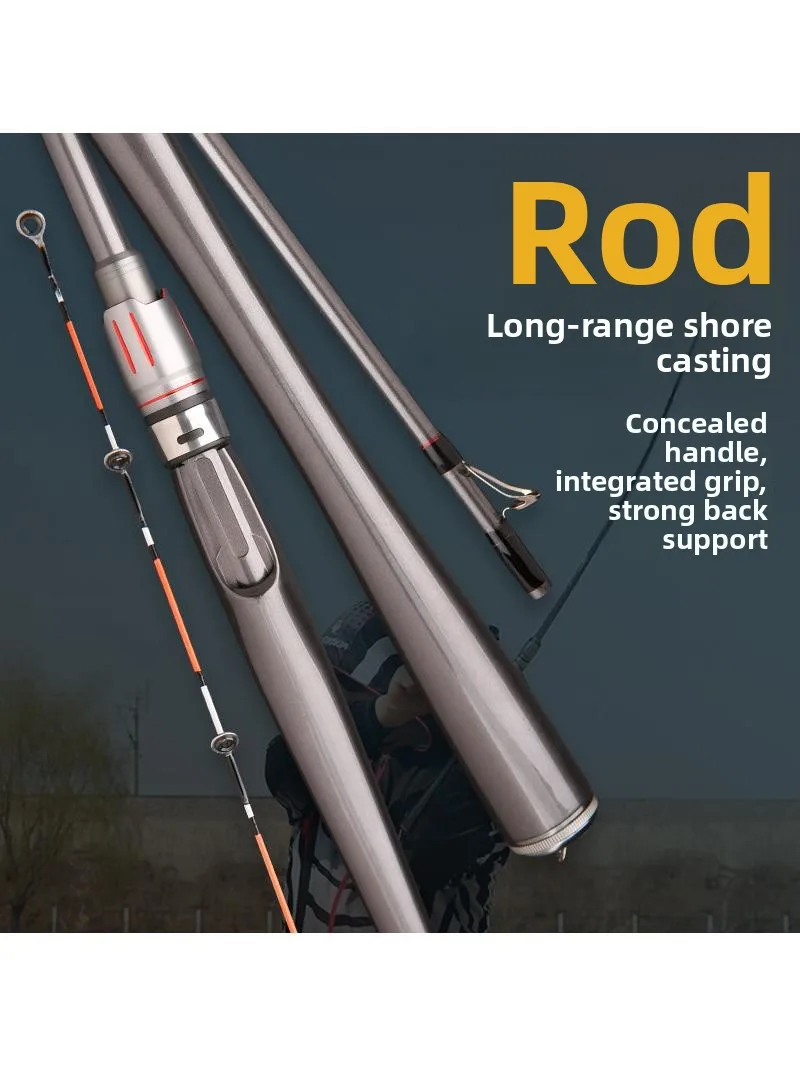 قصبة صيد كربونية جديدة .3 متر 2. متر للصيد من الشاطئ والرمي البعيد، قصبة صلبة معززة للصيد من القوارب، خفيفة الوزن ومحمولة #4