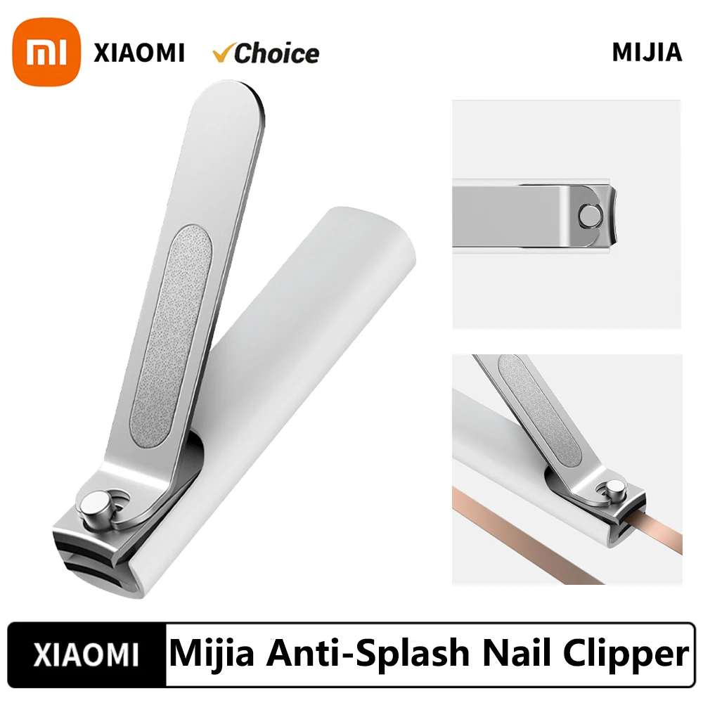 XIAOMI Mijia المضادة للرذاذ مسمار المقص 420 الفولاذ المقاوم للصدأ حاد دائم المحمولة باديكير المتقلب ملف الأظافر مع قذيفة التخزين