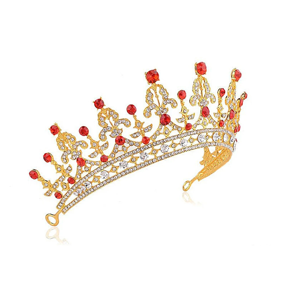 

Party Halloween Wedding Crown Tiara Princess Bridal Hairband Hairpin Gold Bride Golden