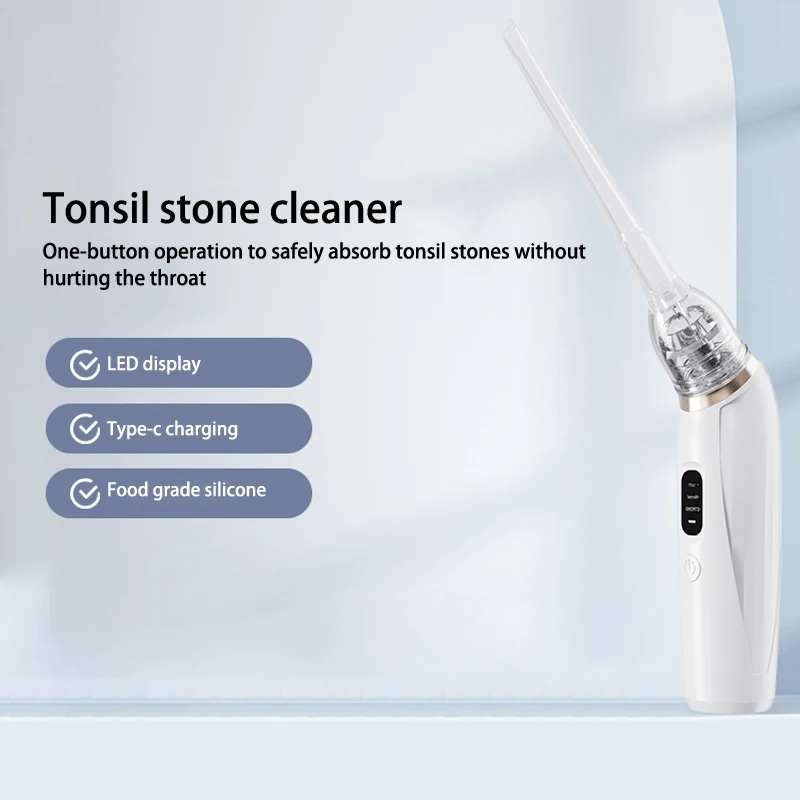 1Set Electric Tonsil Stone Remover Tonsil Stone Removal Kit Vacuum With Irrigation Syringe Instant Suction Tonsil Stone Removal