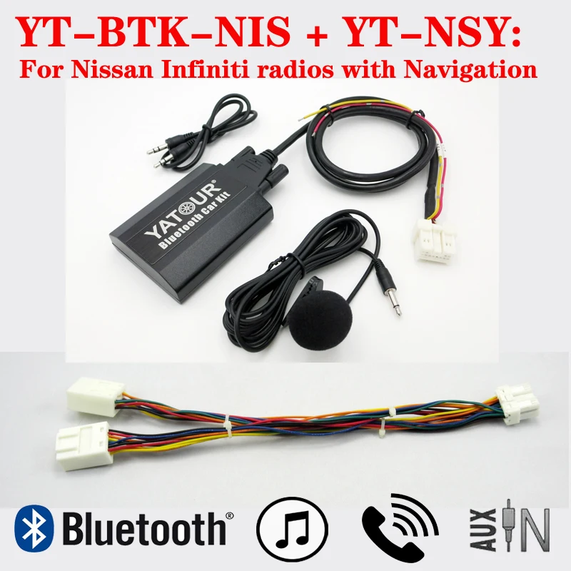 Gorąca sprzedaż zestaw Yatour BTK Bluetooth dla Nissan Infiniti Almera 350Z Navara Note Pathfinder Patrol Xtrail Teana