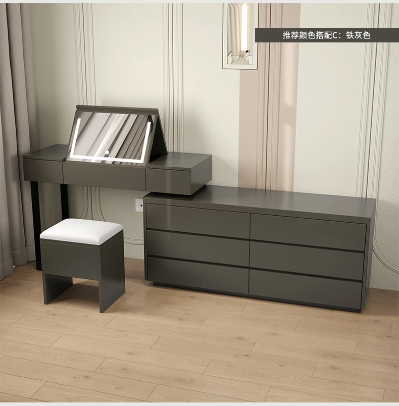 

simple clamshell foldable makeup mirror chest bedroom multi-functional combination can be customized