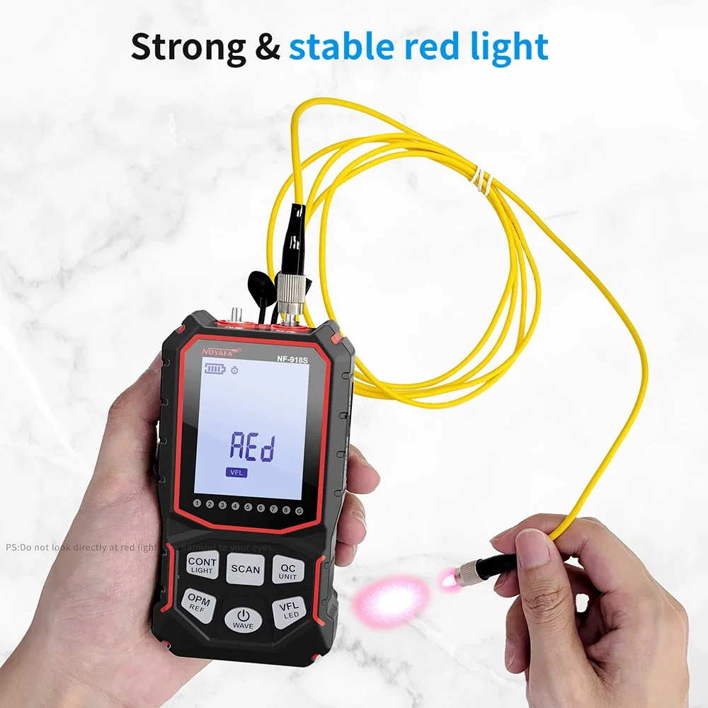 Imagem -05 - Noyafa-network Cabo Tester Display Lcd Cabo Tracker Poe Checker Medidor de Energia Óptica Visual Fault Locator Ferramentas de Rede Nf-918s