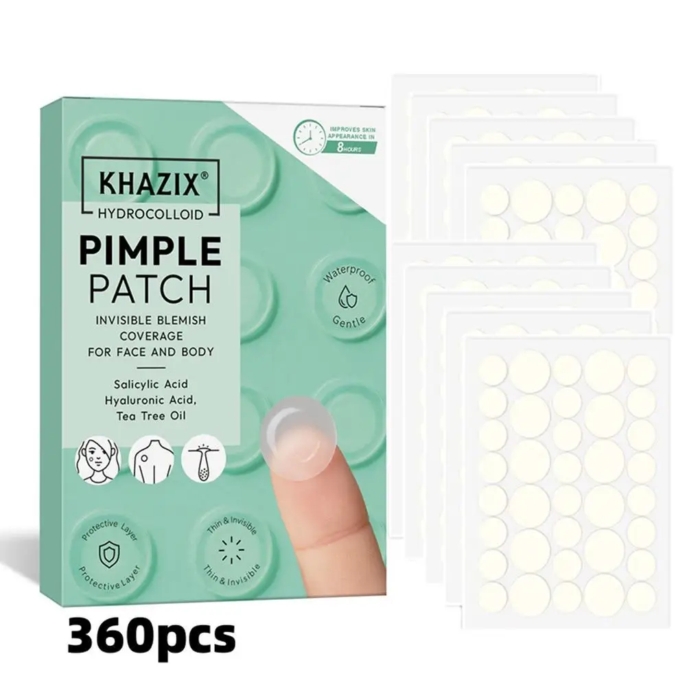 360PCS Mix Round Acne Patch Invisible Pimple Removal Patch Repair and Smooth For Acne, blackheads, blemishes ,Pimple Sticker
