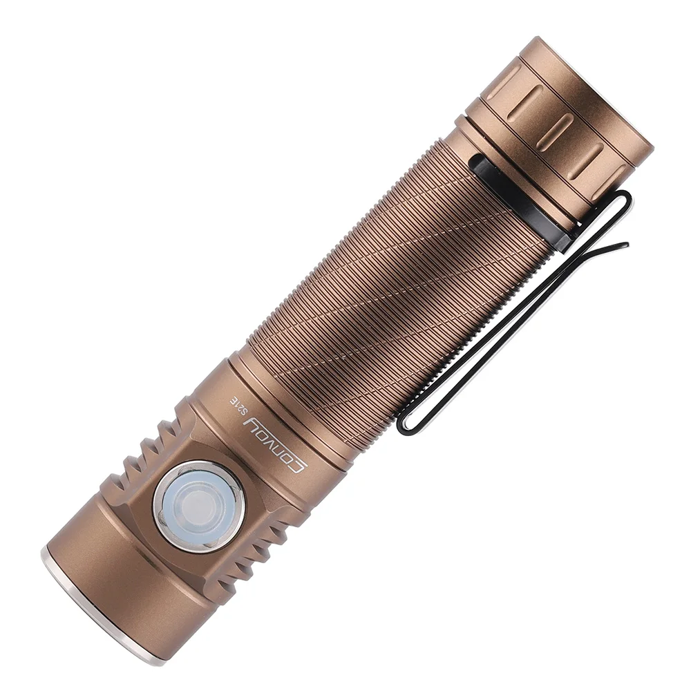 Convoy Desert tan S21E SFT40 Flashlight High Powerful Led Type-c Charging port 21700 Flash Torch Camping Fishing Lamp Police