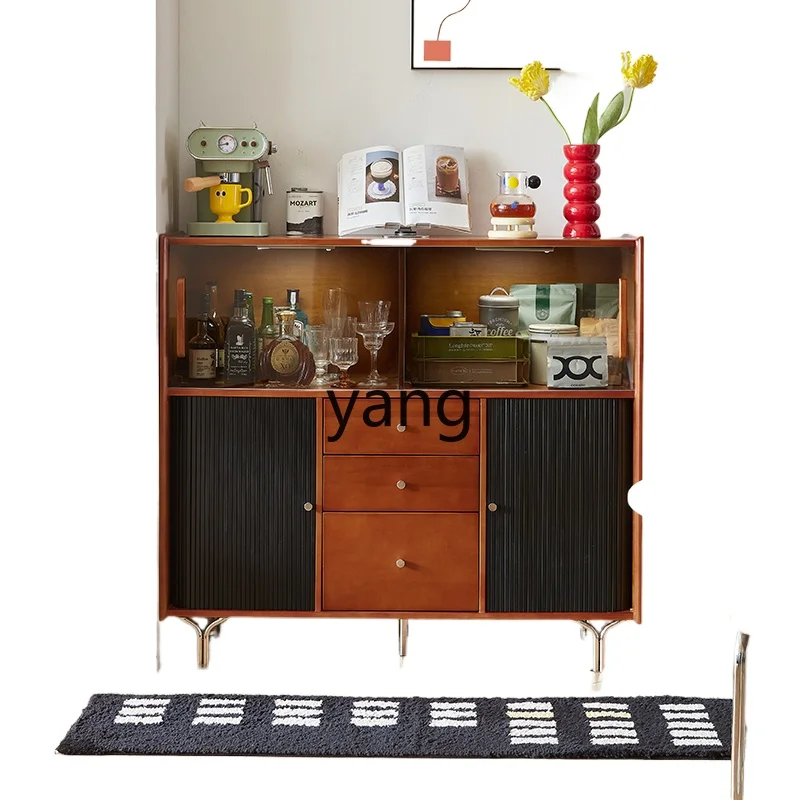 

LH medieval solid wood dining side cabinet kitchen entrance storage tea cabinet