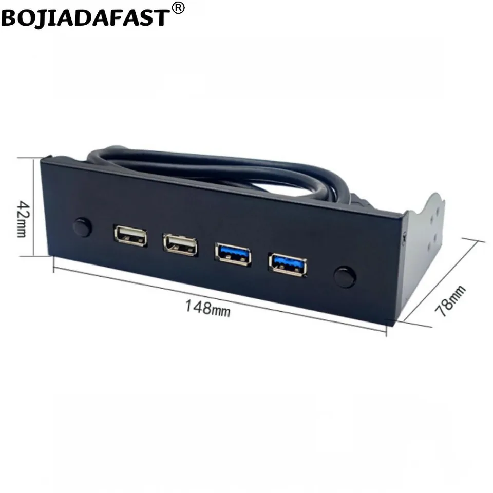 5.25インチデスクトップフロントパネル、2つのUSB 3.0 +デュアルUSB