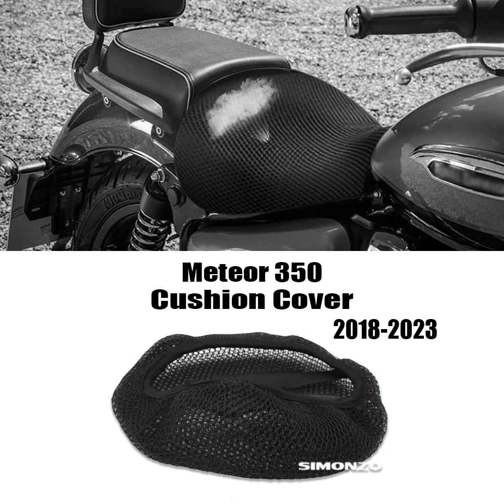 

Meteor350 Motorcycle Seat Cover METEOR350 Seat Protect Cushion 3D Honeycomb Mesh Seat Cushion For Meteor 350 2020-2023