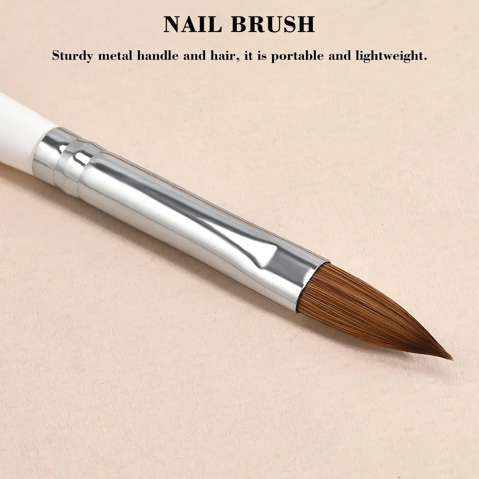 

Detachable Acrylic Nail Brush Sturdy Metal Handle Portable Lightweight for DIY Nail Art Tools Easy Varnish Cleanup Around