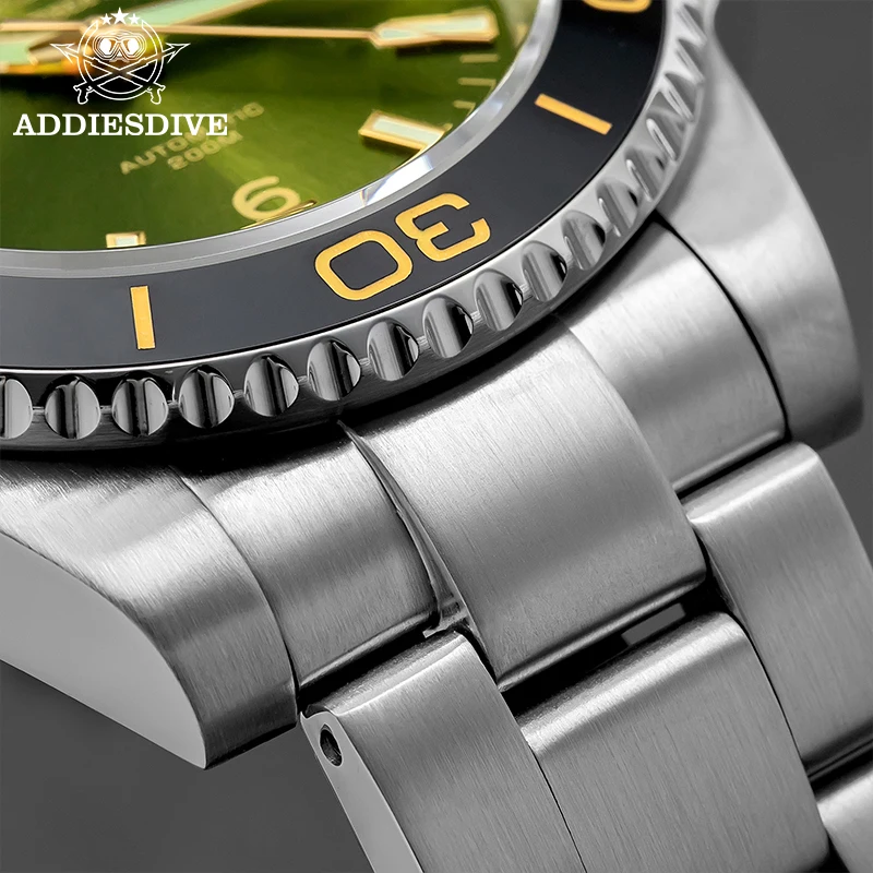 ADDIESDIVE AD2505 Watch For Men Sapphire Glass BGW9 Luminous Reloj 200M Waterproof 8215 Movement Automatic Mechanical Watch