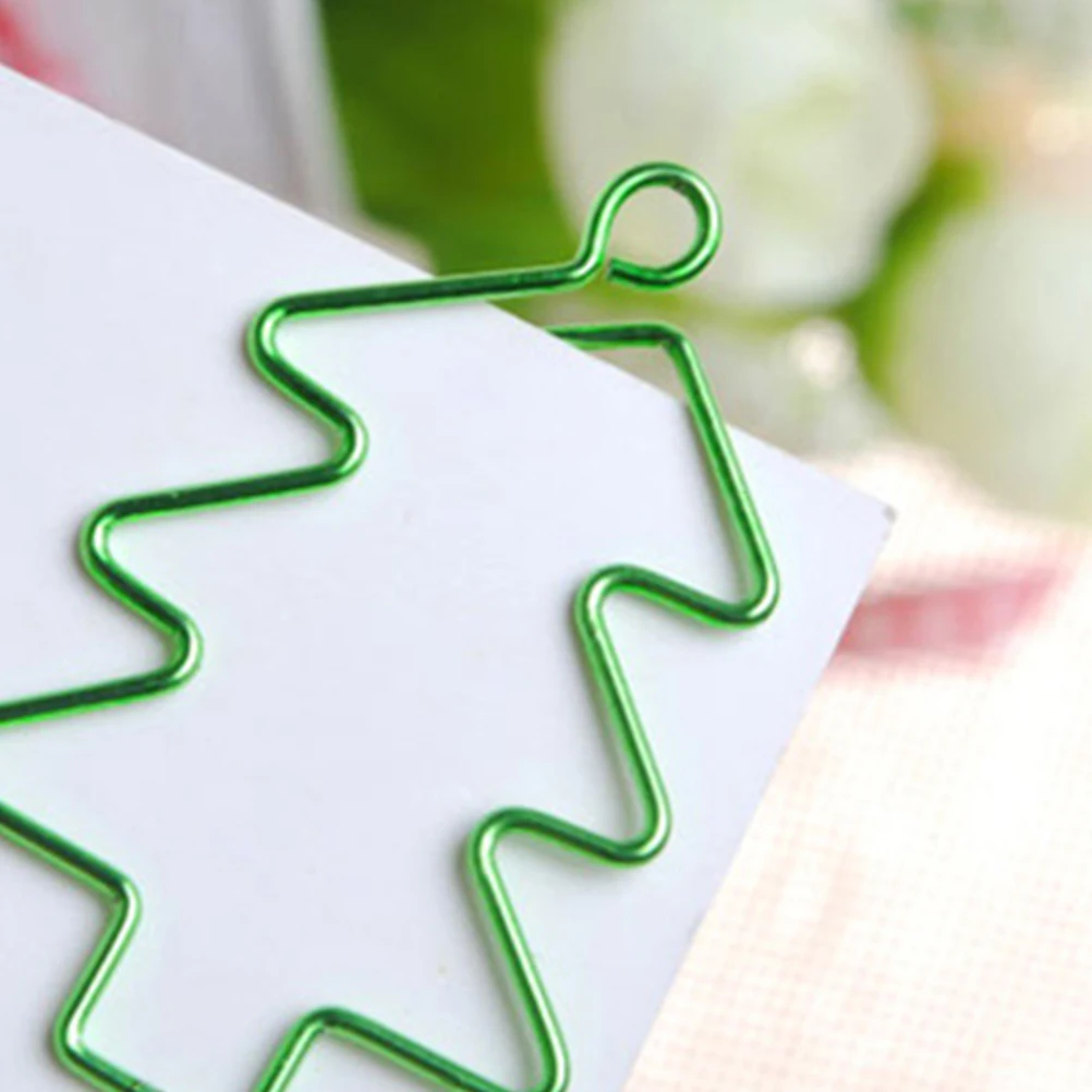 

6 Pcs Bookmarks Creative Christmas Tree Paper Office Hand Account Essentials Clips School Supplies Xmas Gifts
