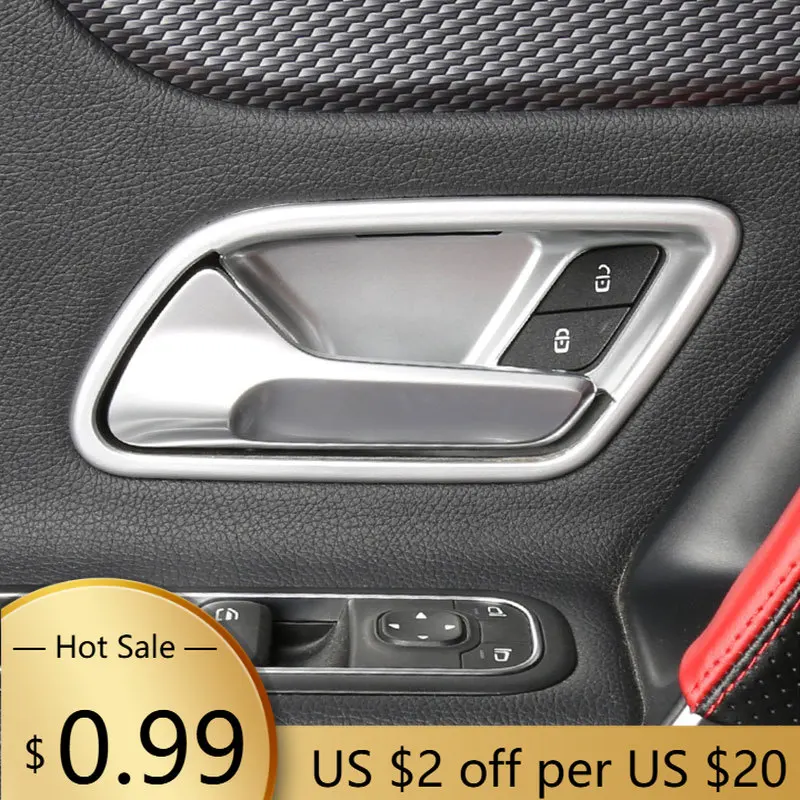 

Чехлы на руль для Mercedes Benz A CLA Class W177 V177 C118 W118 AMG A35/45 CLA35 CLA45 2019 2020, ручка подлокотника двери автомобиля, лук