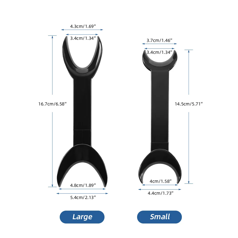 Azdent 4 stücke schwarz/transparent T-Form Mund Doppelkopf Retraktor Mund öffner kiefer ortho pä dische Zähne Mund öffner Zahnarzt Werkzeug