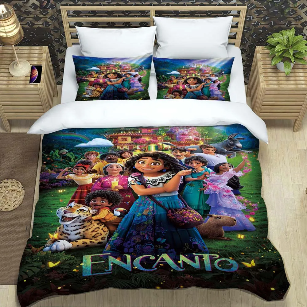 

Fashion Disney Encanto Bedding Set Duvet Cover Pillowcase Science Comforter Bedding Set Twin Full Queen King Size Bedding Sets