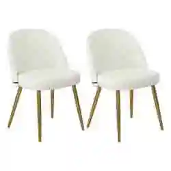 

//Dining Chair, Metal Leg Without Armrest, Suitable For Dining Room, Living Room, Kitchen,set Of 2