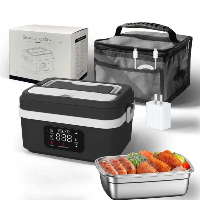 

2026 Wireless Charging Heated Lunch Box, Water-Free, Large Capacity, Portable Insulated Bento Box