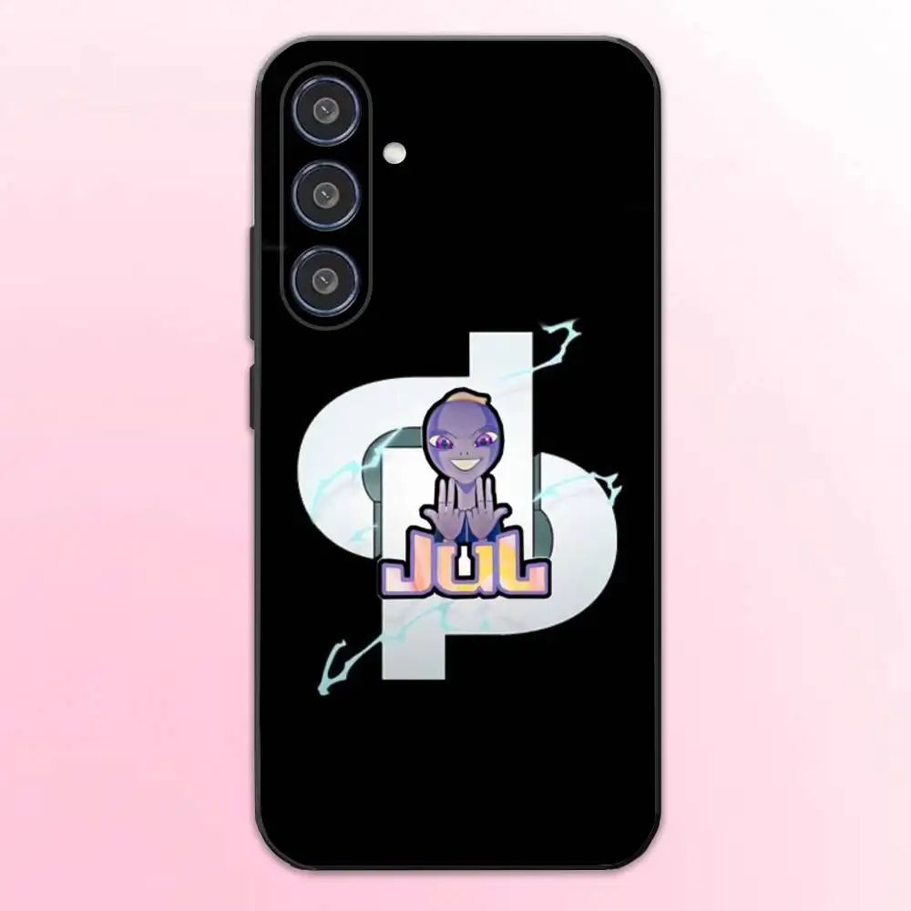 حافظة هاتف JuL C'est Pas Des Lol لهاتف سامسونج جالاكسي A73، A72، A71، A70، A53، A52، A51، أخرى غلاف أسود ناعم