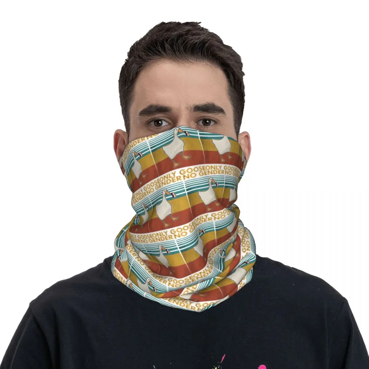 Funny Goose Duck Meme G-Goose Bandana Neck Cover Printed Motorcycle Club Face Scarf Balaclava Riding Unisex Adult Winter