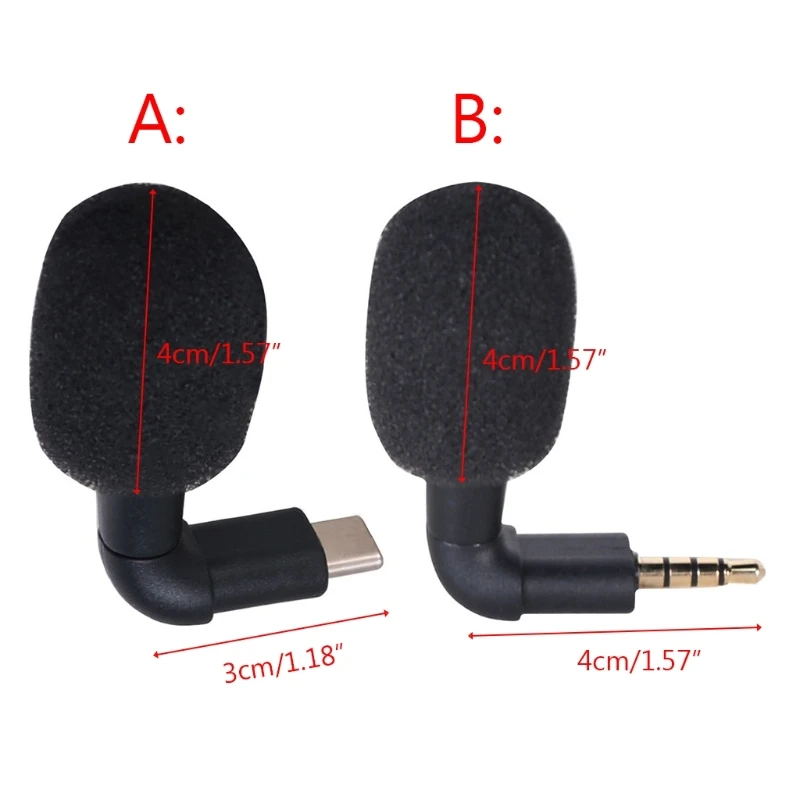 Intelligent Noise Reduction Mic Plug And Play Type C/ 3.5mm Mini Mobile Phone Mic for K Song / Mobile Recording Live Broadcast