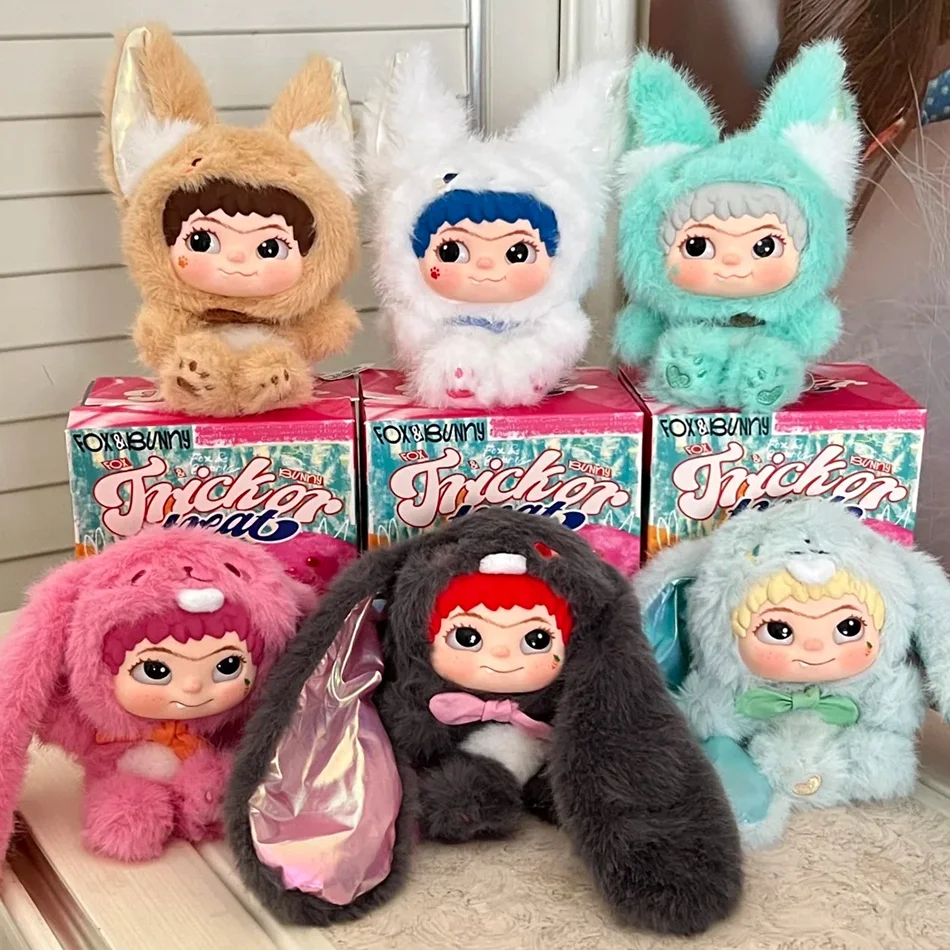 Wakuku V2 Fox & Bunny Trick Or Treat Series muñeca de vinilo caja ciega bolsa sorpresa llavero juguetes de moda caja misteriosa regalos personalizados