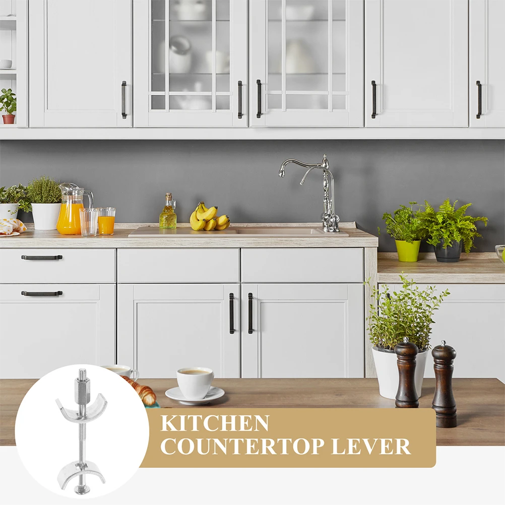 

12pcs Countertop Connector Galvanized Steel Sturdy Joiner For Kitchen Worktop Benchtop Thread Bolt Hardware Fastener Furniture