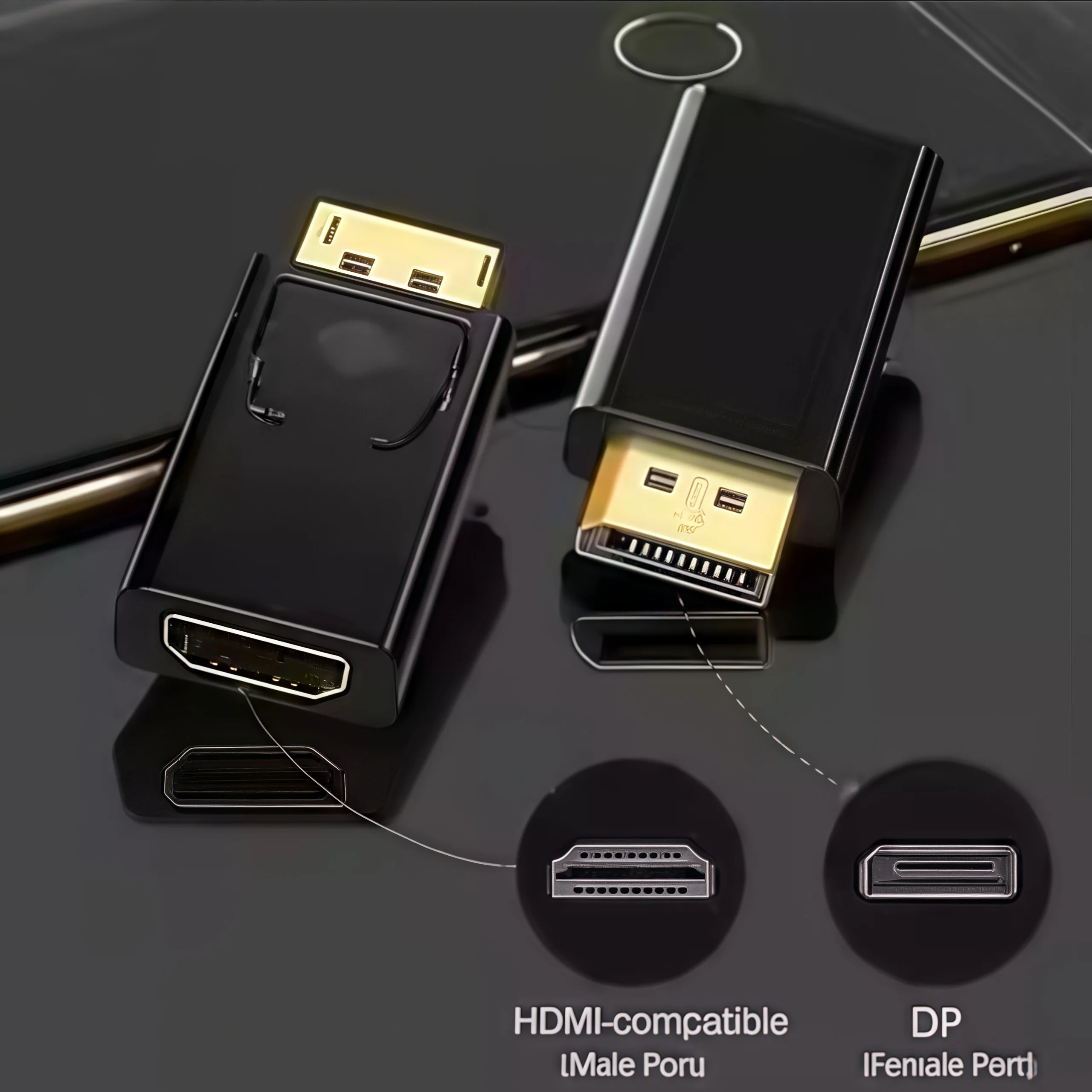 4K DisplayPort-HDMI 어댑터 - PC/노트북/모니터용 DP-HDMI 변환기, Ultra HD 비디오/오디오 지원