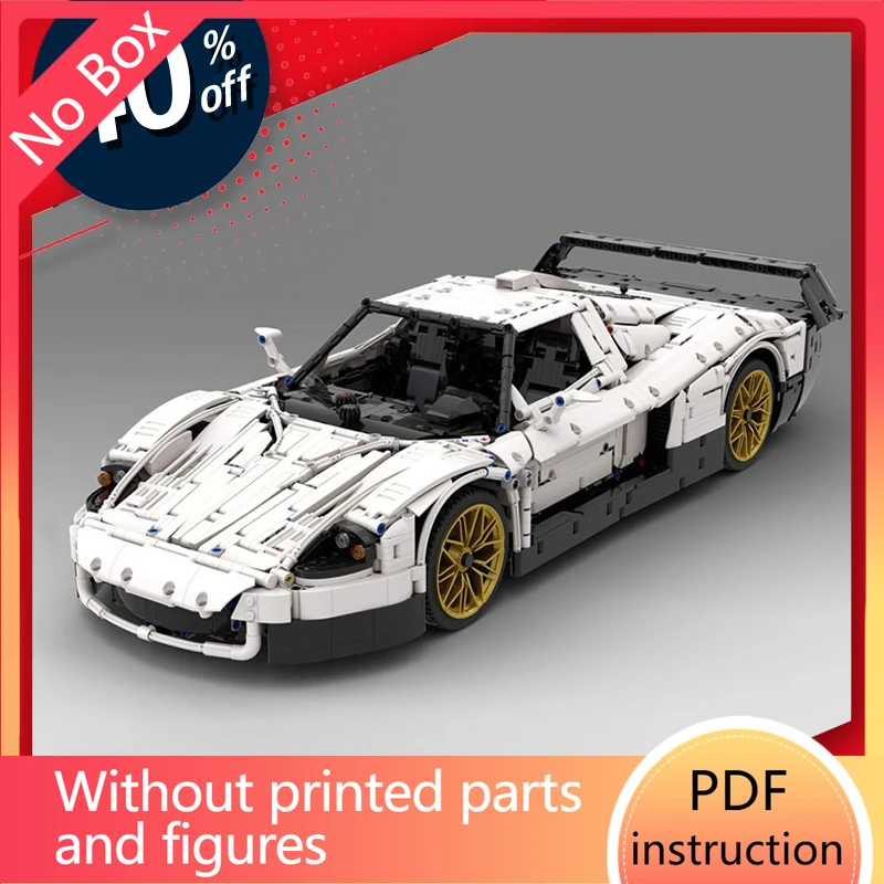 

tech cars moc bricks sets supercar set MC12 1:8 V12 piston engine gearbox cars for adults alternate build bricks buildingChristm