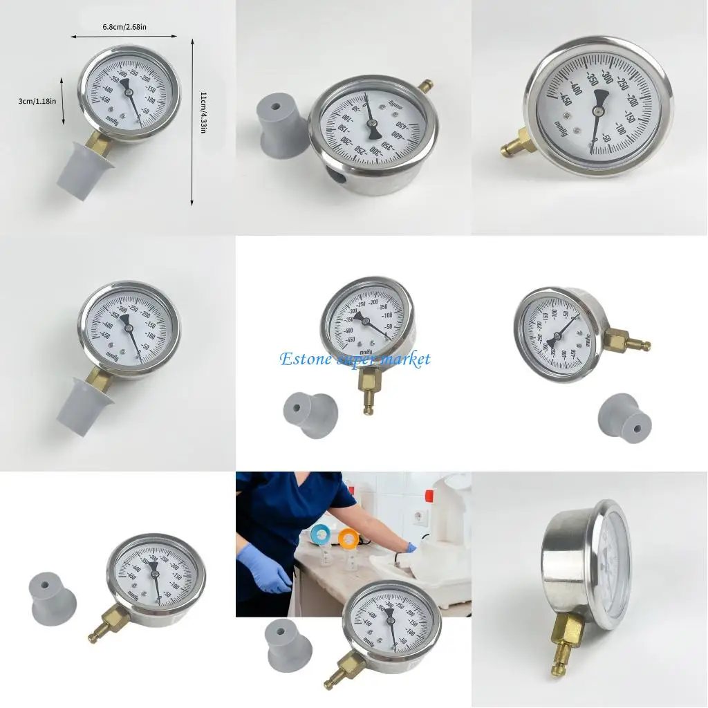 

090B Stainless Steel Electric Breast Manometer Ergonomic Vacuum Pressure Gauge